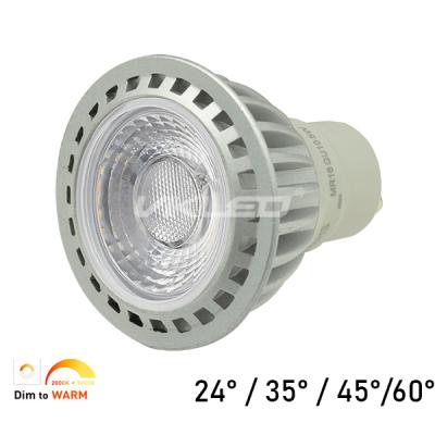 dim to warm 5W GU10 2000K-3000K LED